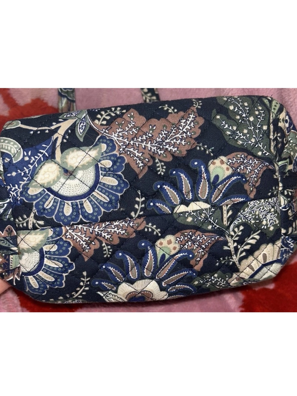 Retired Vera Bradley Quilted Java Navy Camo purse - small zip closure Women's - Picture 5 of 7